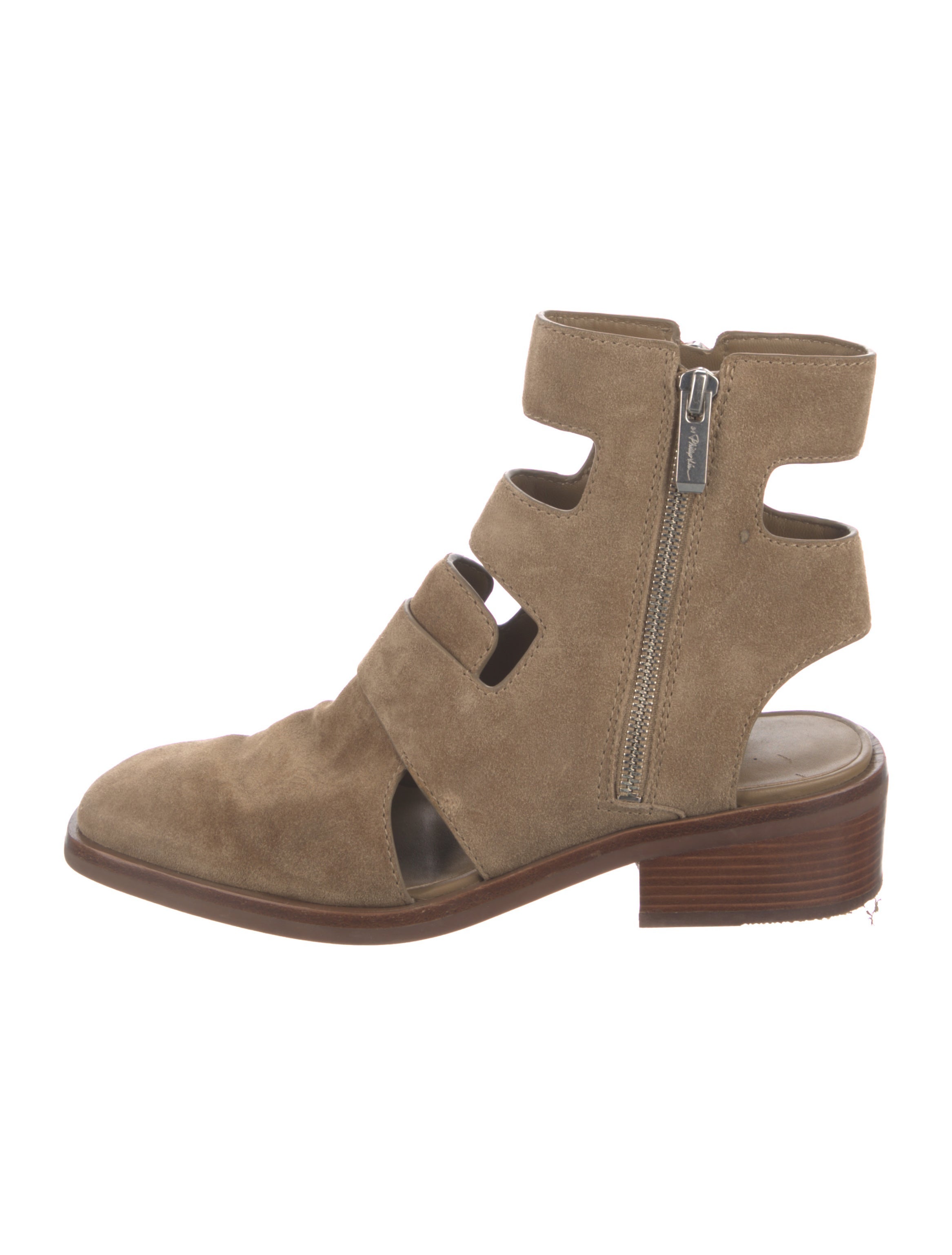 3.1 Phillip Lim Suede Cutout Accent Boots