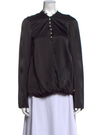 3.1 Phillip Lim Mock Neck Long Sleeve Blouse