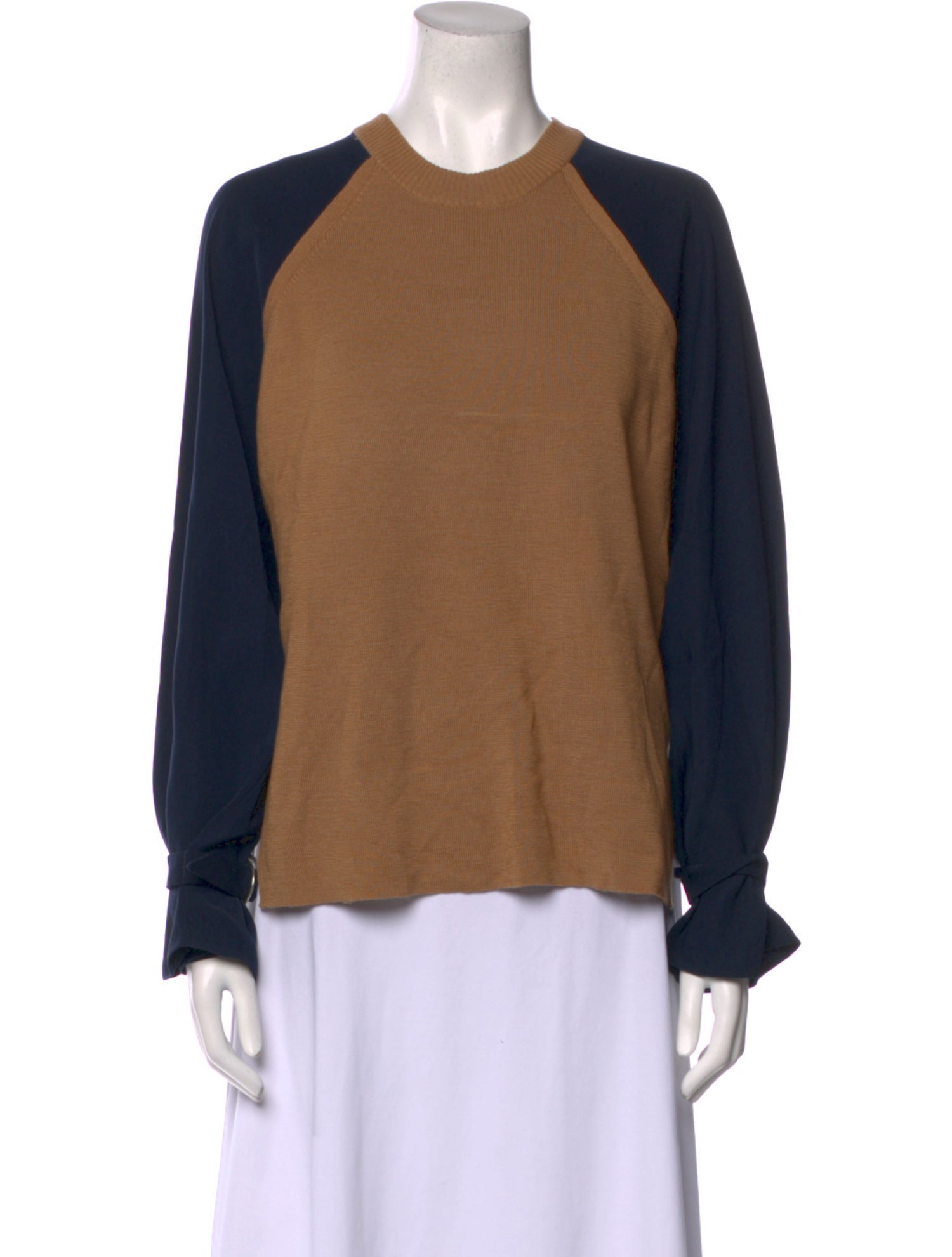 3.1 Phillip Lim Merino Wool Colorblock Pattern Sweatshirt