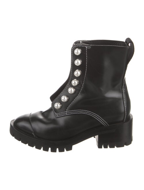 3.1 Phillip Lim Leather Beaded Accents Combat Boots