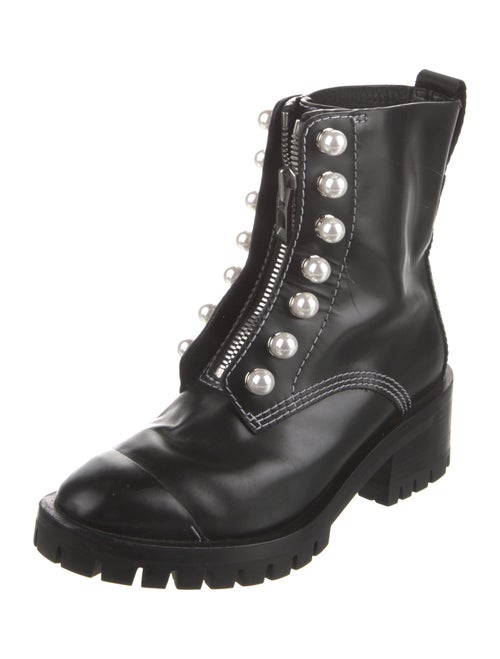 3.1 Phillip Lim Leather Beaded Accents Combat Boots