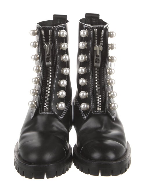 3.1 Phillip Lim Leather Beaded Accents Combat Boots