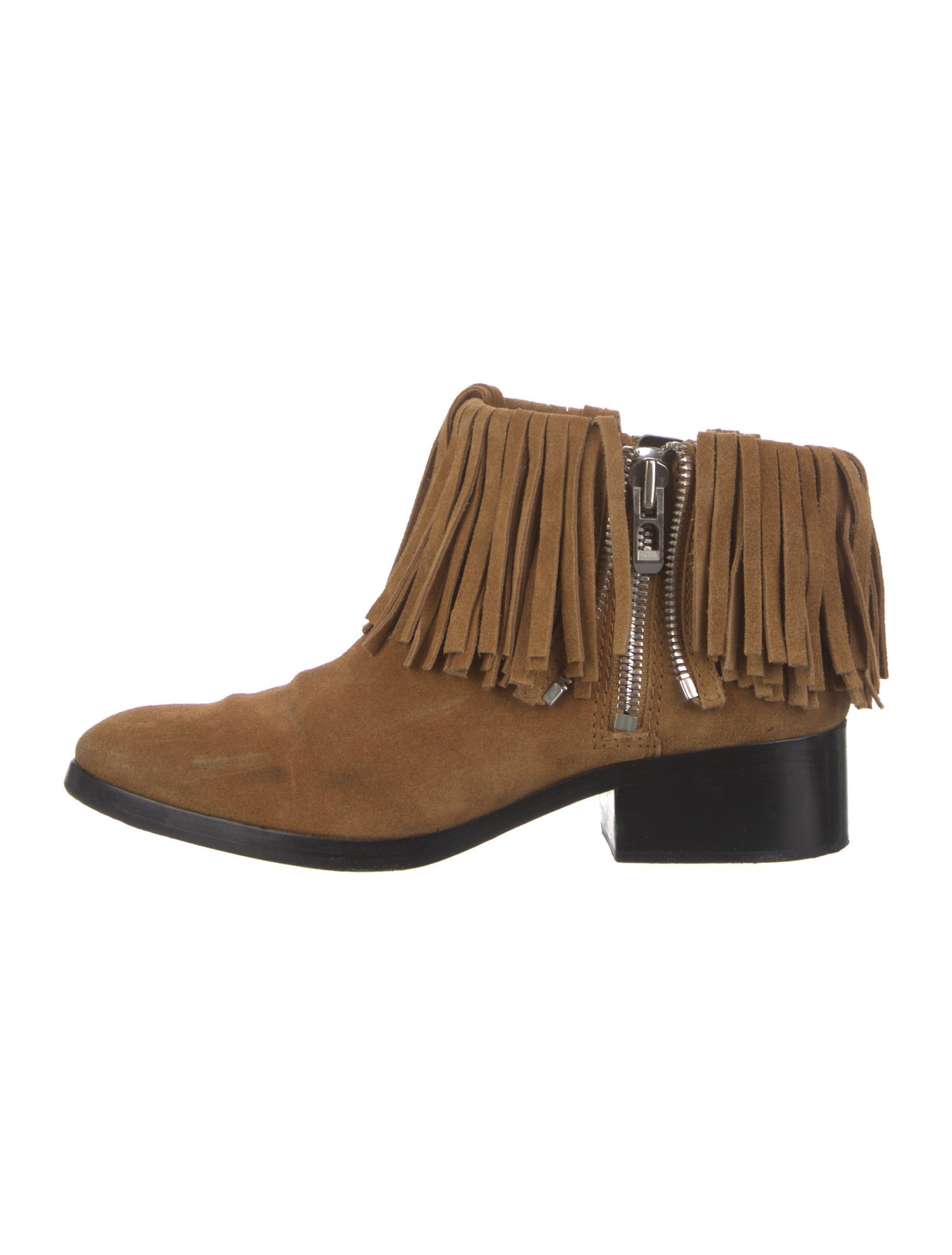 3.1 Phillip Lim Suede Fringe Trim Accent Chelsea Boots
