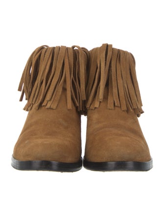 3.1 Phillip Lim Suede Fringe Trim Accent Chelsea Boots