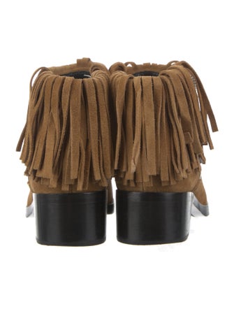 3.1 Phillip Lim Suede Fringe Trim Accent Chelsea Boots