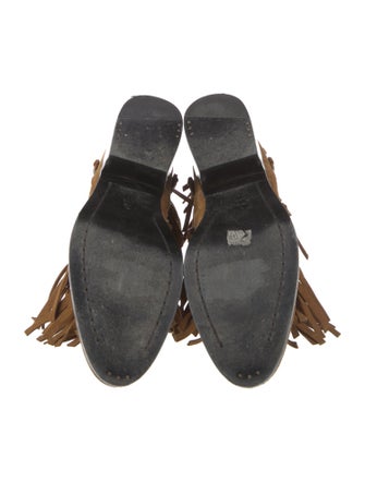 3.1 Phillip Lim Suede Fringe Trim Accent Chelsea Boots