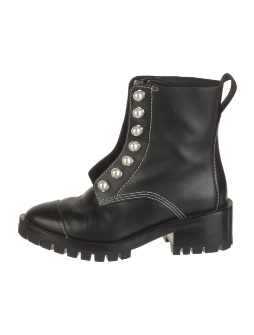 3.1 Phillip Lim Leather Beaded Accents Combat Boots