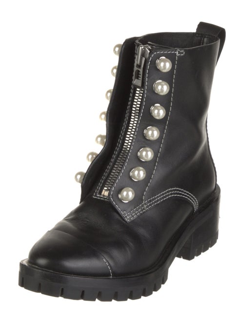 3.1 Phillip Lim Leather Beaded Accents Combat Boots