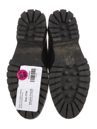 3.1 Phillip Lim Leather Beaded Accents Combat Boots