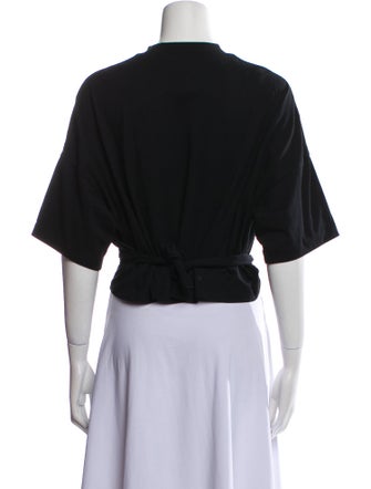 3.1 Phillip Lim Graphic Print Crew Neck Crop Top