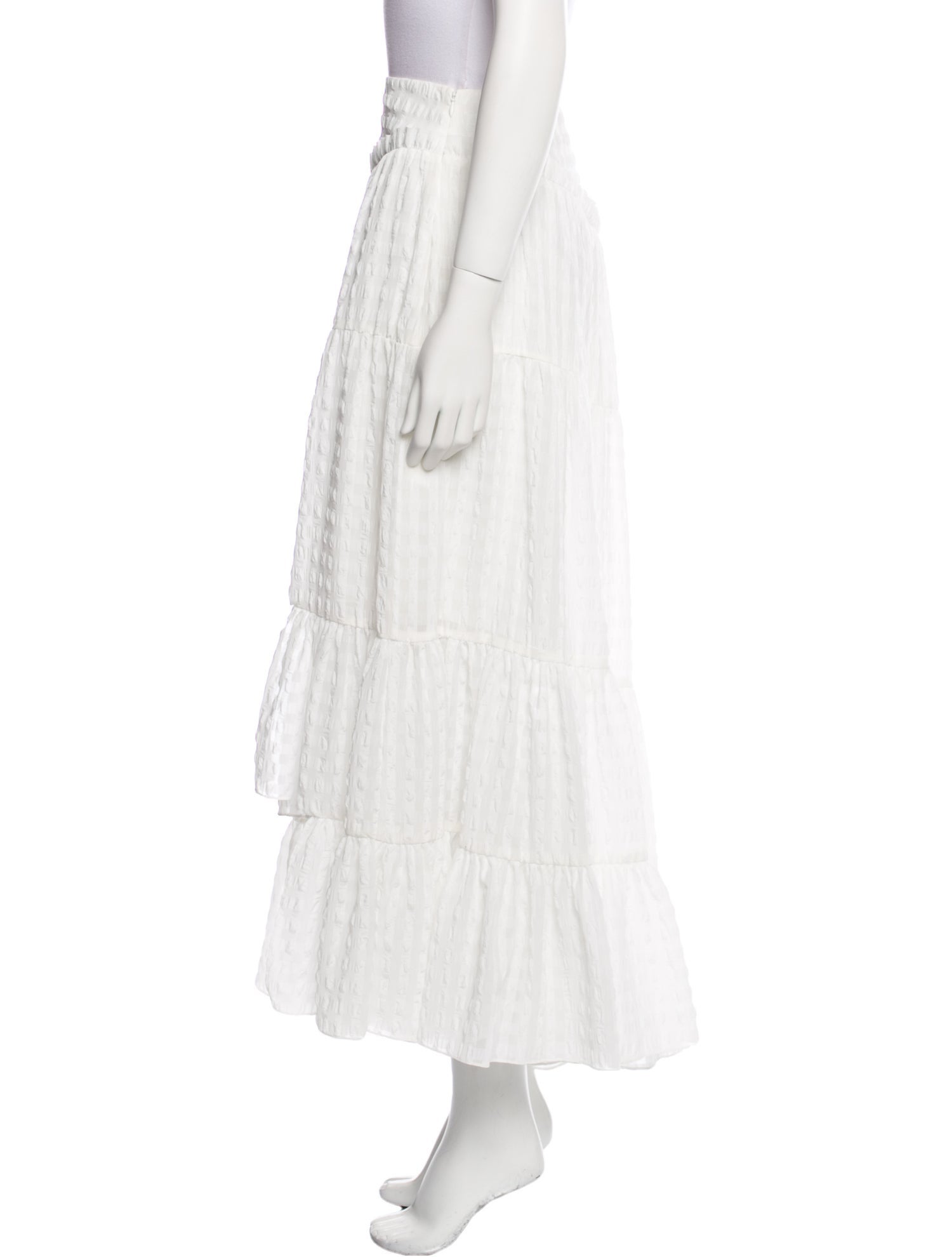 3.1 Phillip Lim Ruffle Embellishment Midi Length Skirt