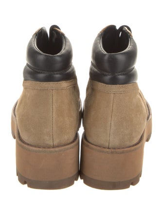 3.1 Phillip Lim Suede Leather Trim Embellishment Lace-Up Boots