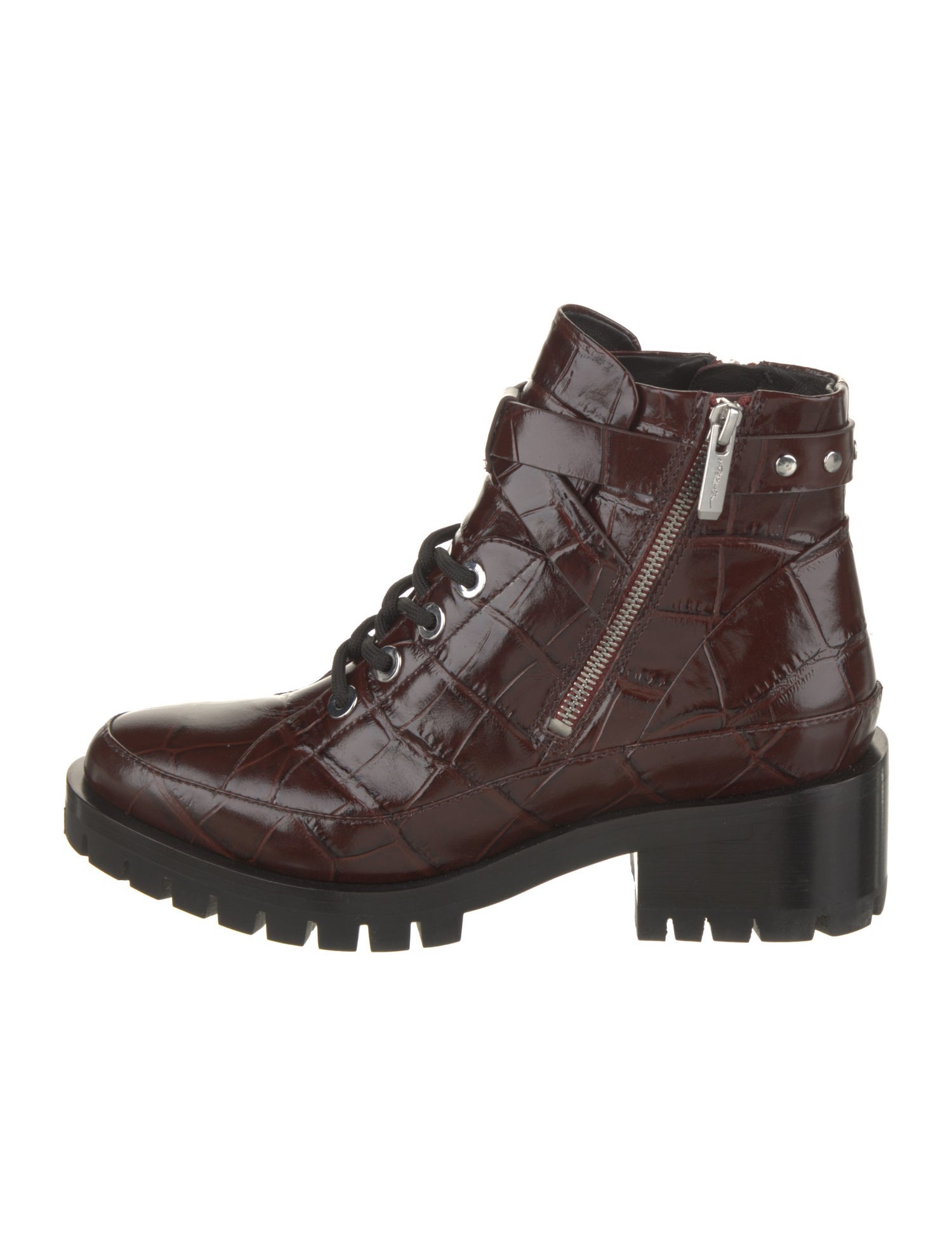 3.1 Phillip Lim Embossed Leather Combat Boots