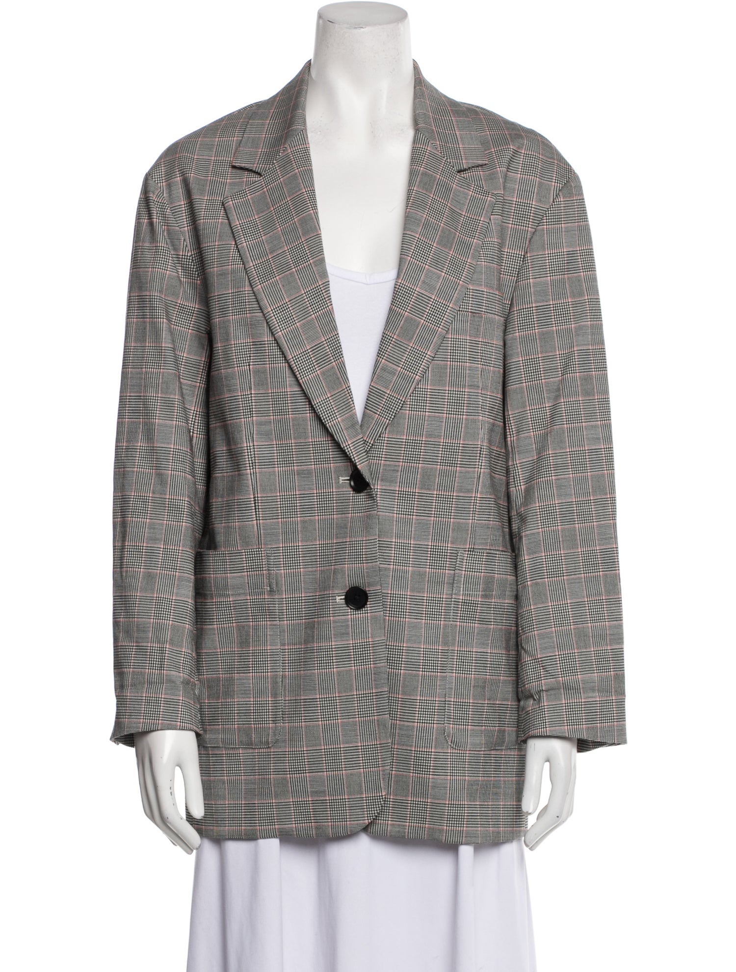 3.1 Phillip Lim Wool Plaid Print Blazer