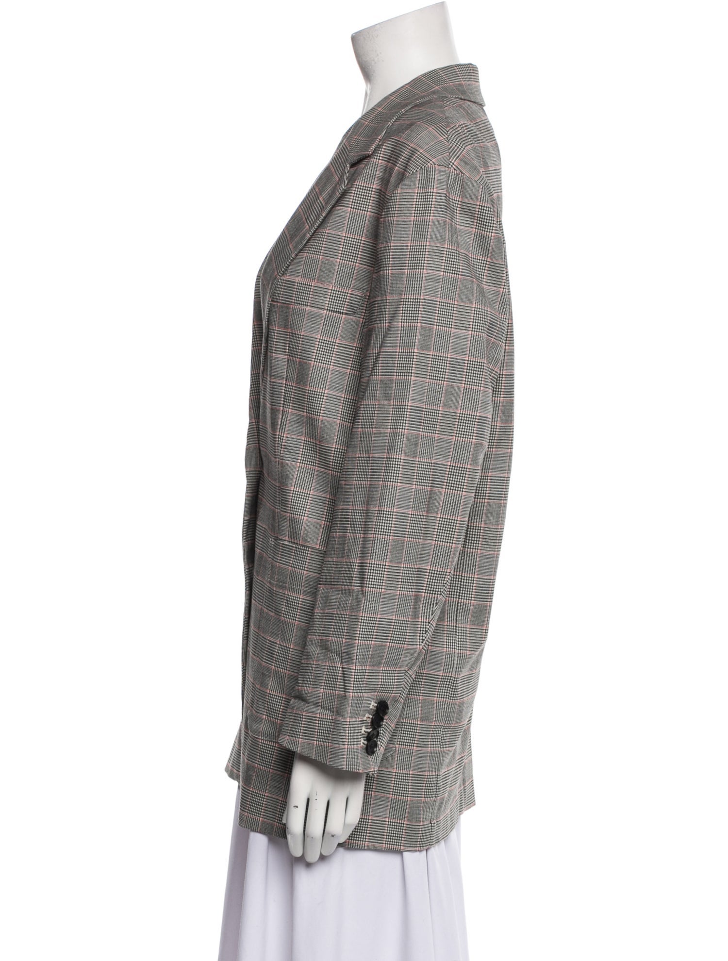3.1 Phillip Lim Wool Plaid Print Blazer
