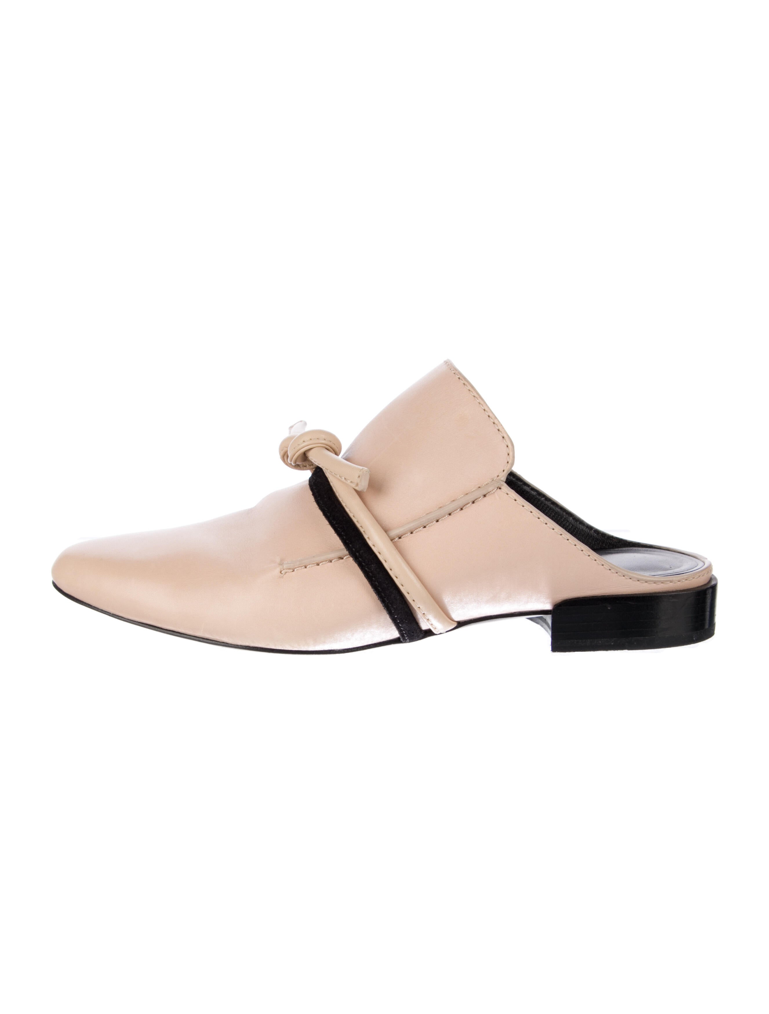 3.1 Phillip Lim Leather Bow Accents Mules
