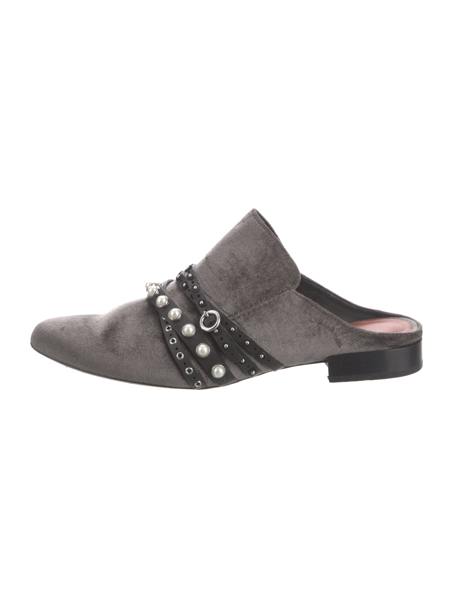 3.1 Phillip Lim Velvet Studded Accents Mules