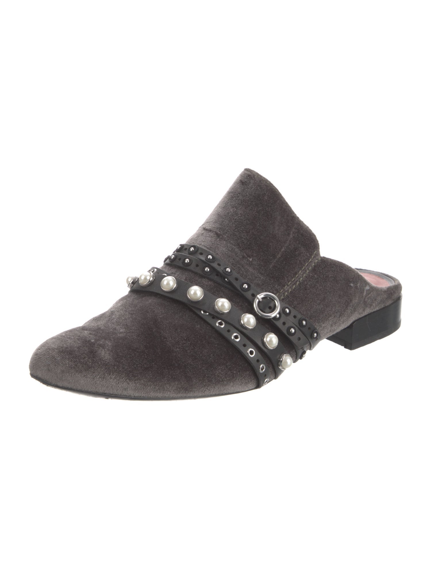 3.1 Phillip Lim Velvet Studded Accents Mules