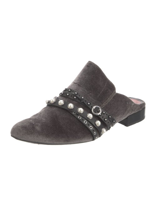 3.1 Phillip Lim Velvet Studded Accents Mules