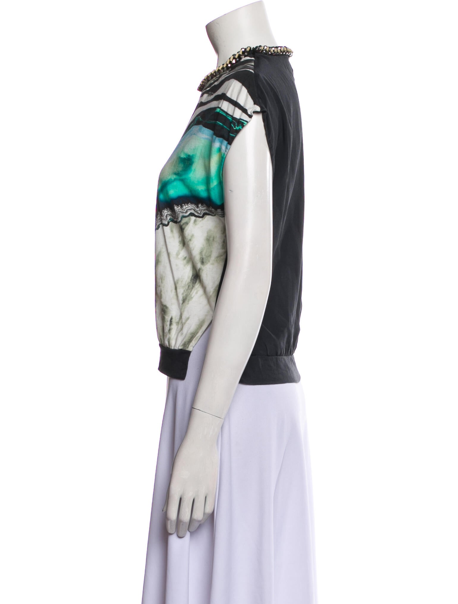 3.1 Phillip Lim Printed Mock Neck Top