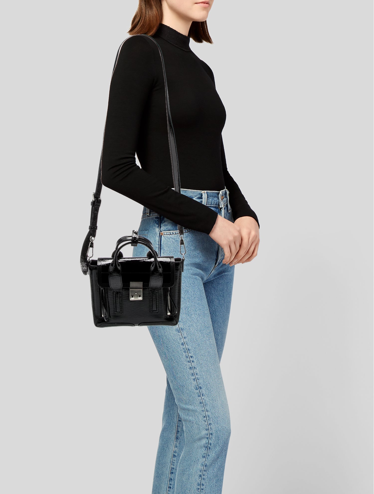 3.1 Phillip Lim Patent Leather Top Handle Bag