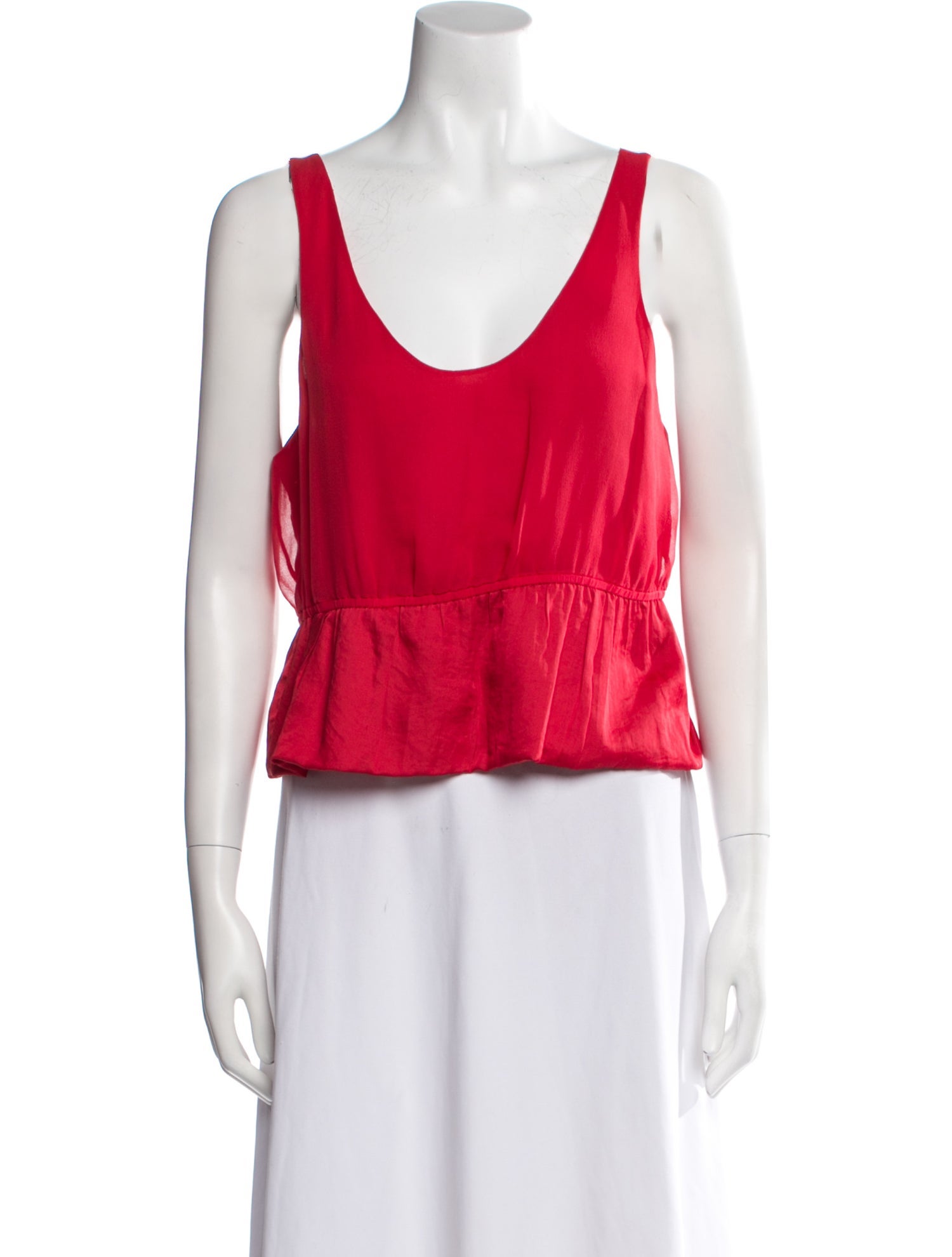 3.1 Phillip Lim Scoop Neck Sleeveless Crop Top