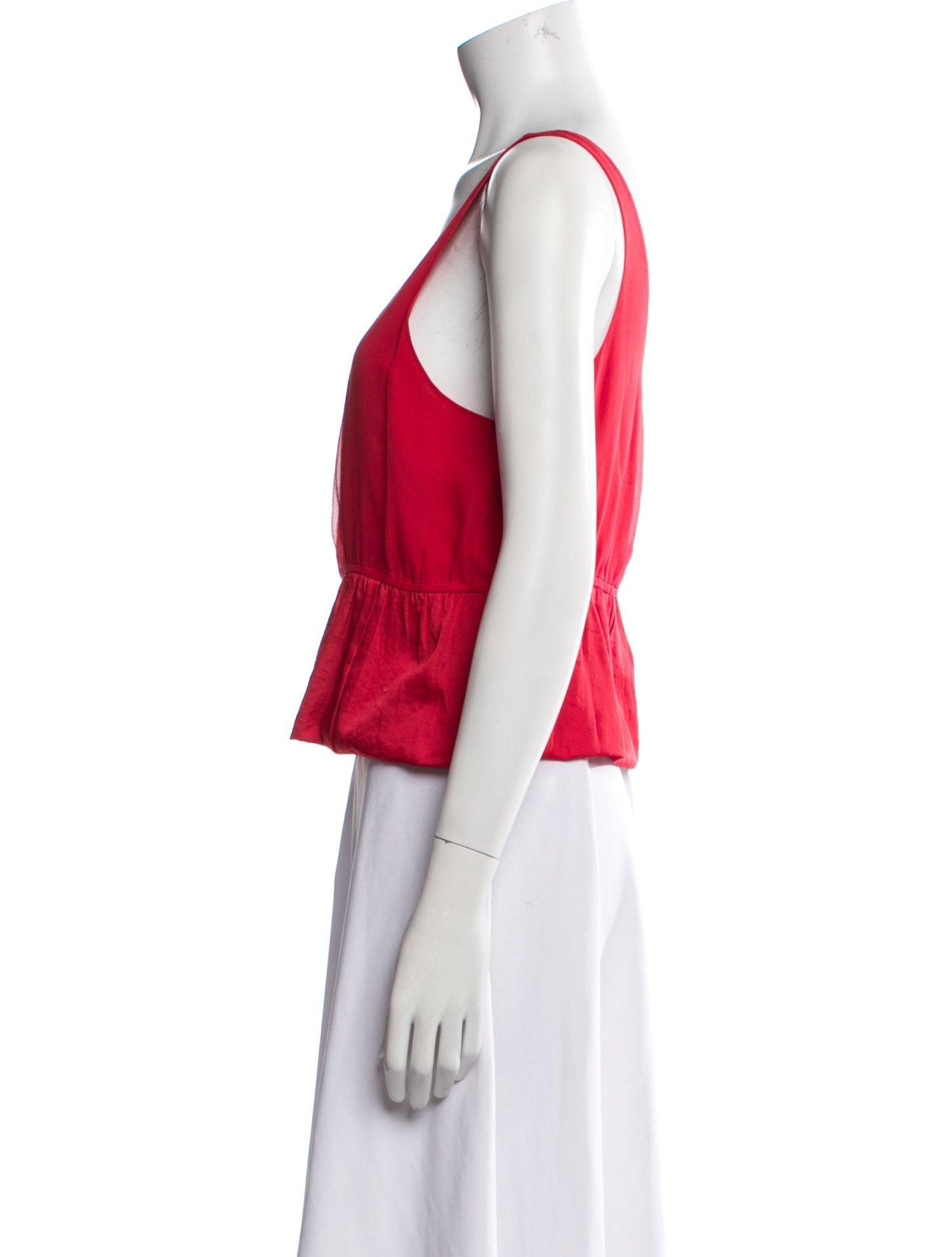 3.1 Phillip Lim Scoop Neck Sleeveless Crop Top