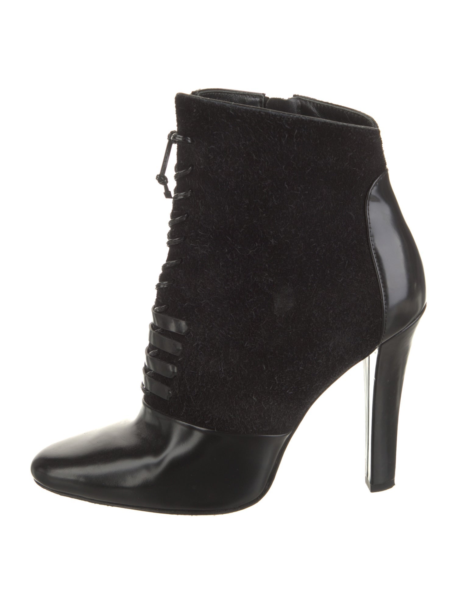 3.1 Phillip Lim Suede Leather Trim Embellishment Lace-Up Boots