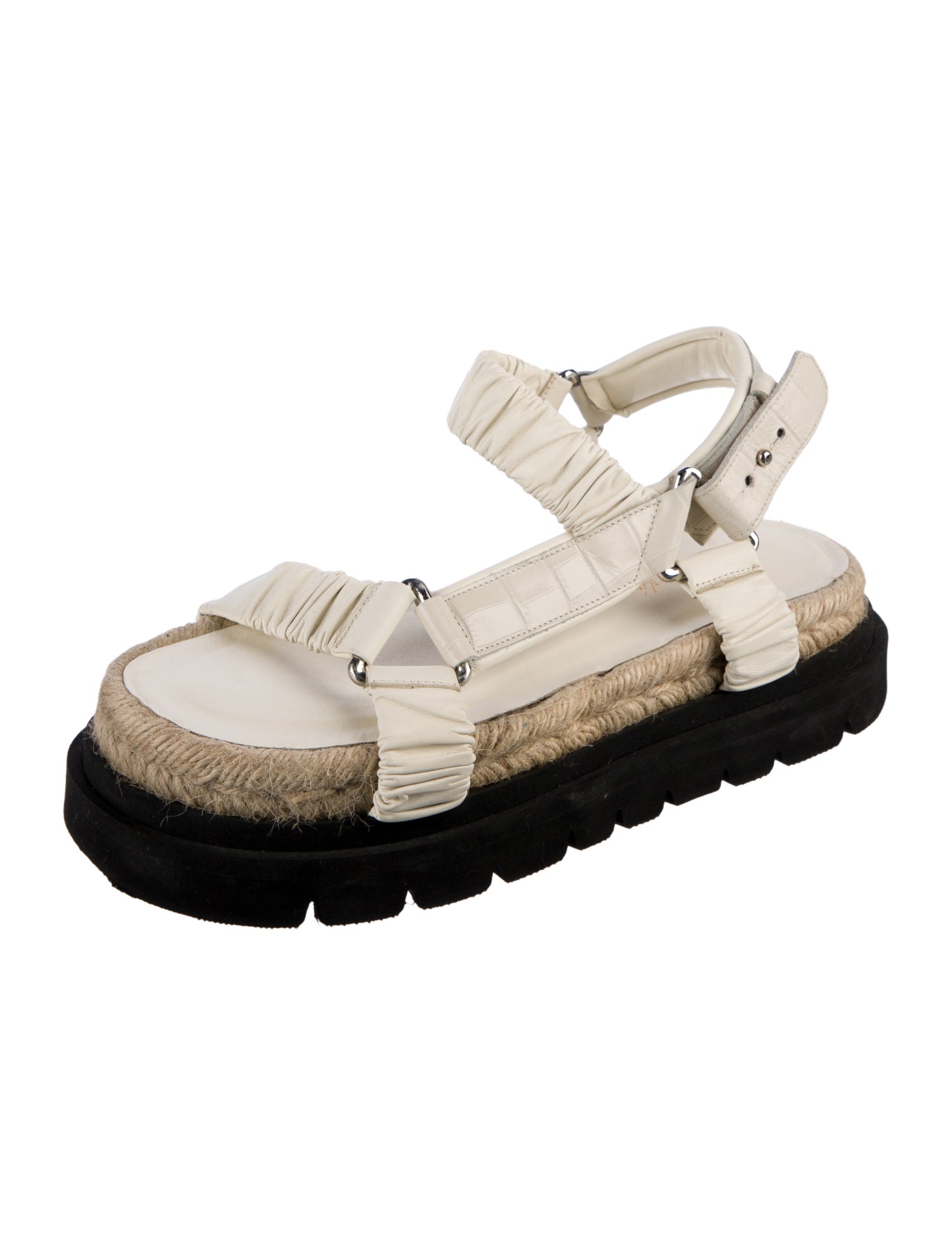 3.1 Phillip Lim Leather Braided Accents Espadrilles