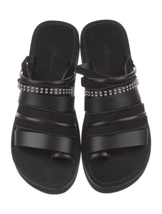3.1 Phillip Lim Leather Studded Accents Slides