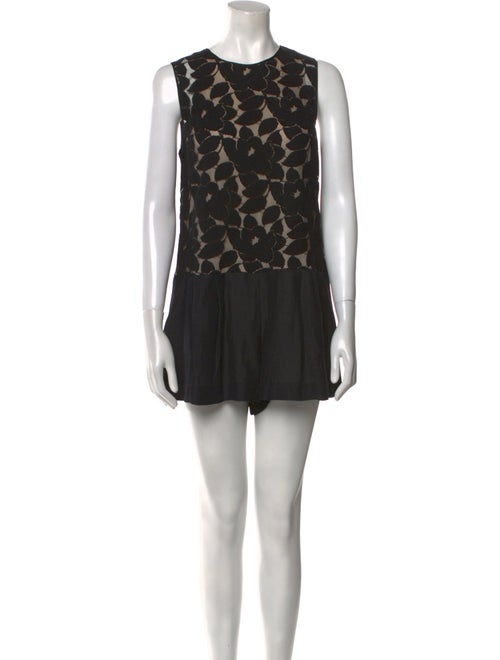 3.1 Phillip Lim Floral Print Crew Neck Romper