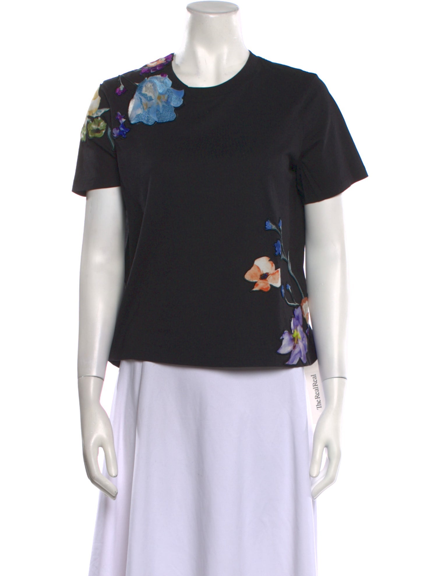 3.1 Phillip Lim Floral Print Crew Neck T-Shirt