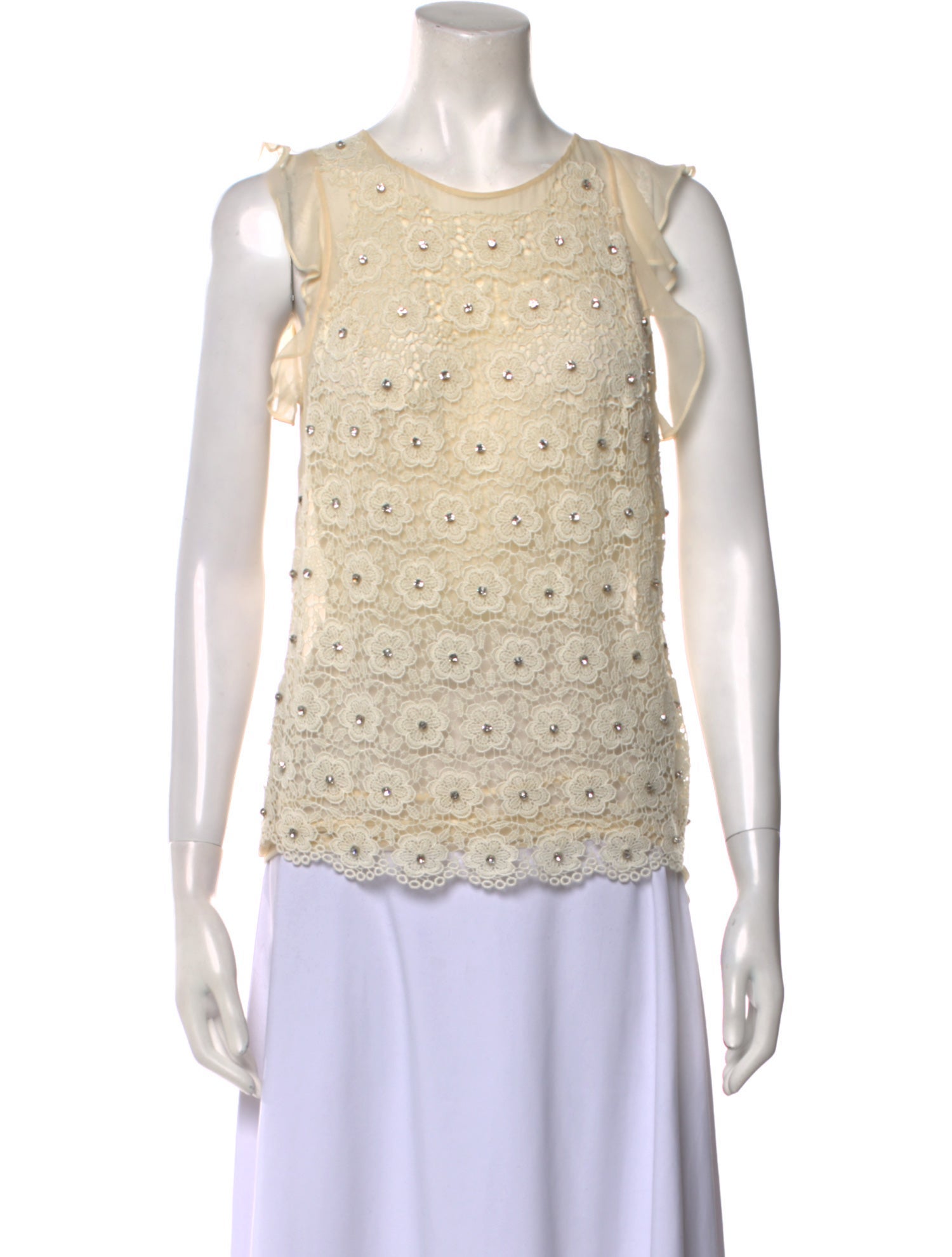 3.1 Phillip Lim Printed Scoop Neck Top