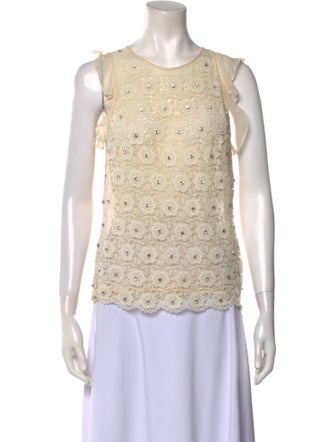 3.1 Phillip Lim Printed Scoop Neck Top