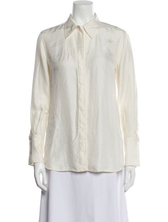 3.1 Phillip Lim Silk Long Sleeve Button-Up Top