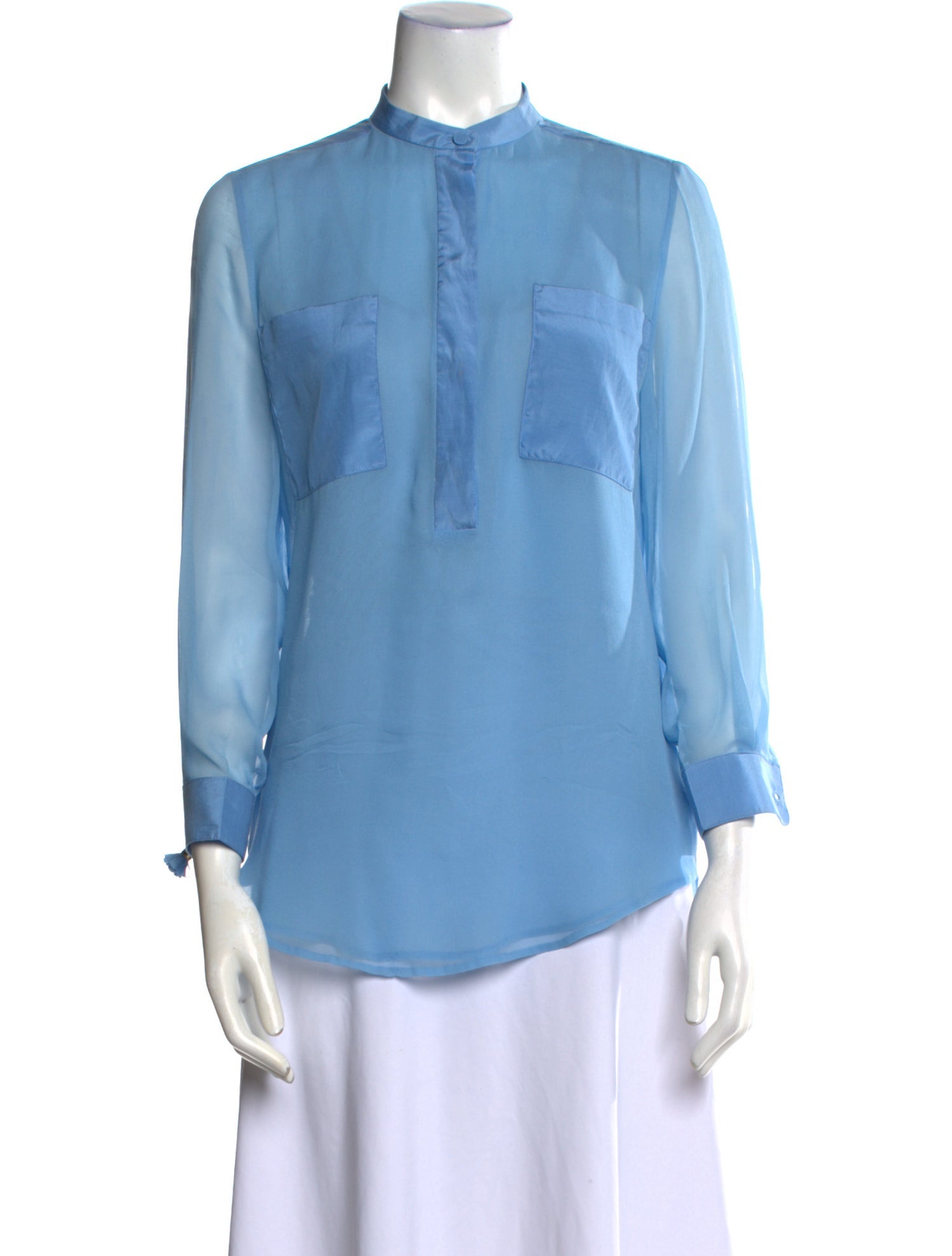 3.1 Phillip Lim Silk Mock Neck Blouse