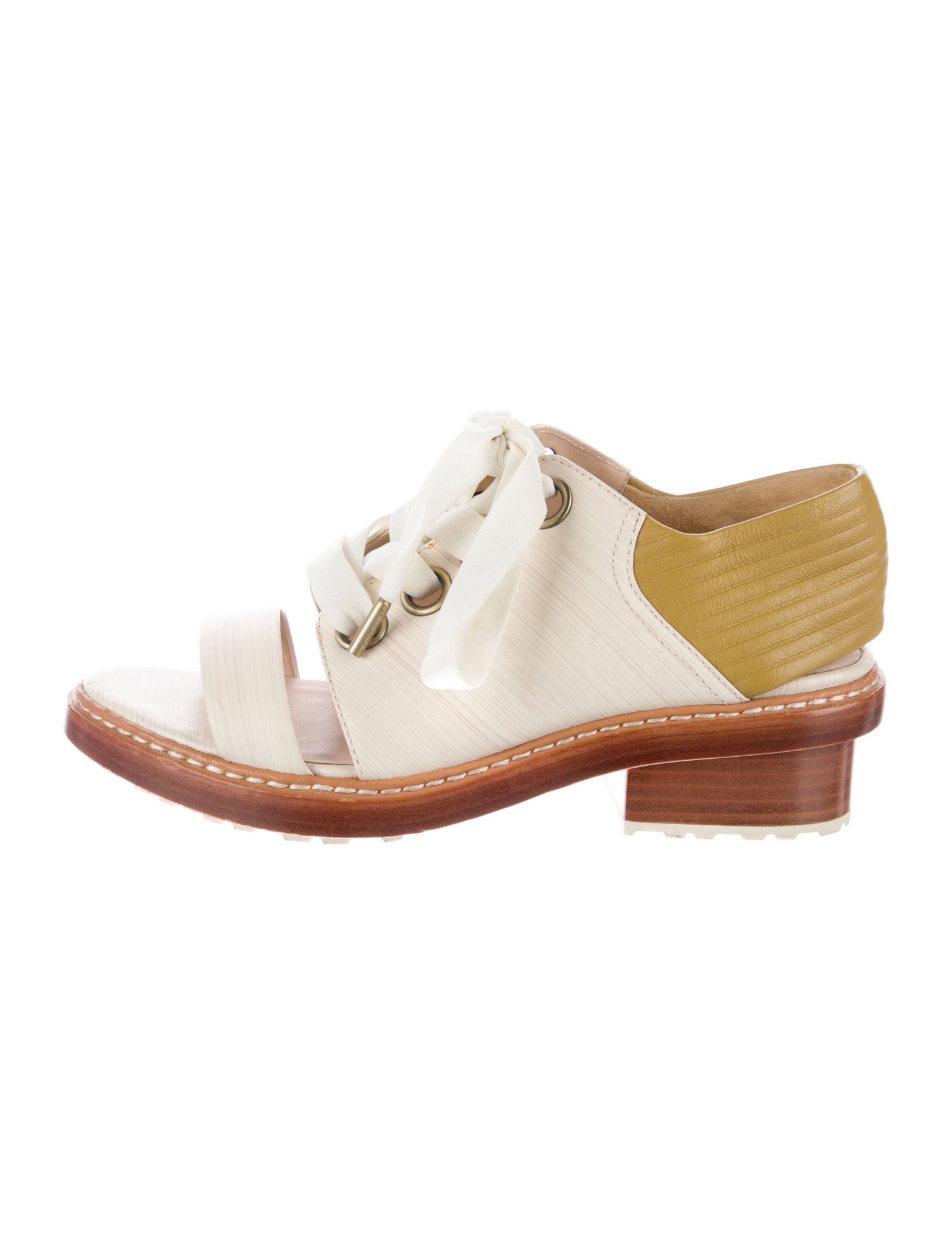 3.1 Phillip Lim Leather Colorblock Pattern Gladiator Sandals