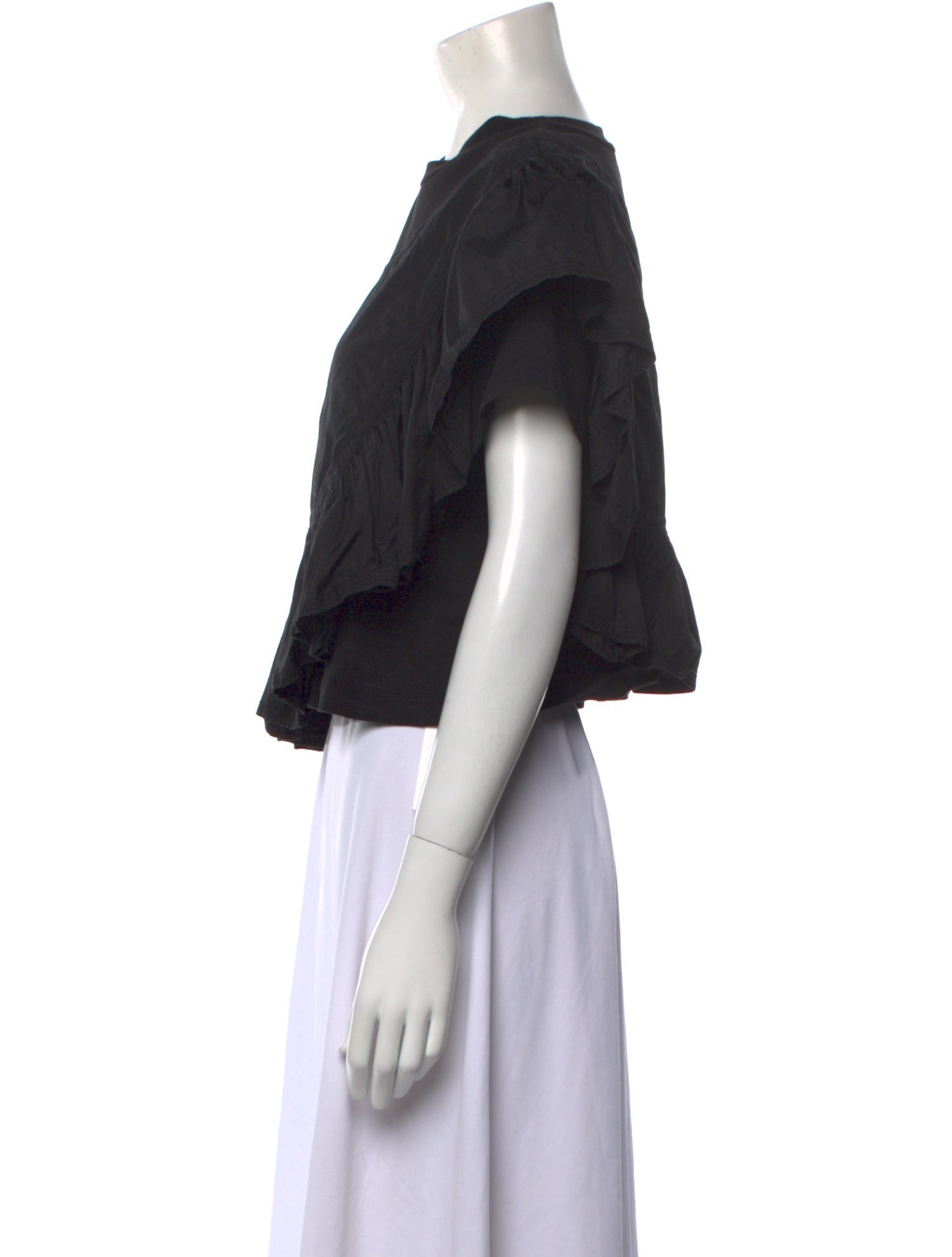 3.1 Phillip Lim Crew Neck Short Sleeve Crop Top