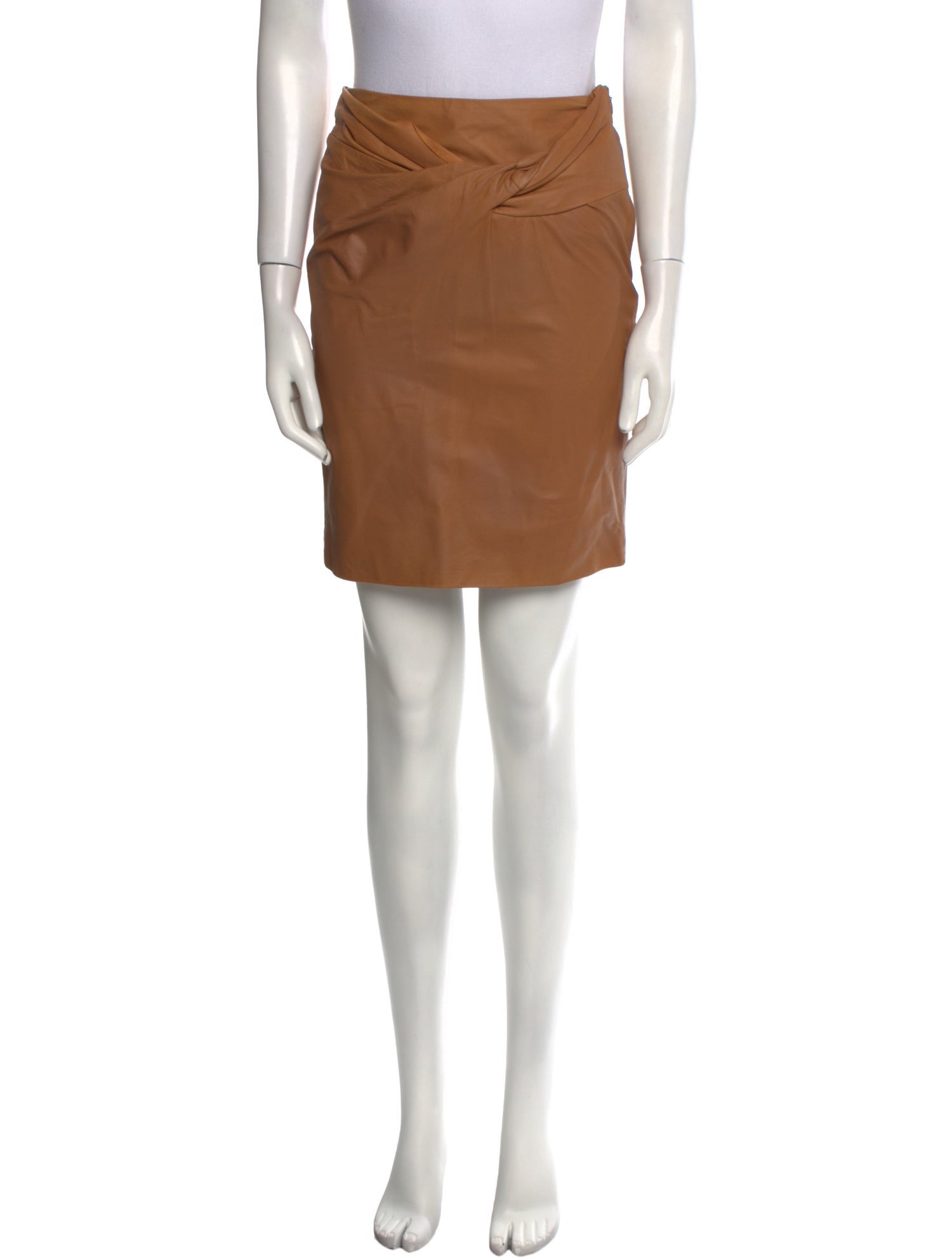 3.1 Phillip Lim Lamb Leather Knee-Length Skirt