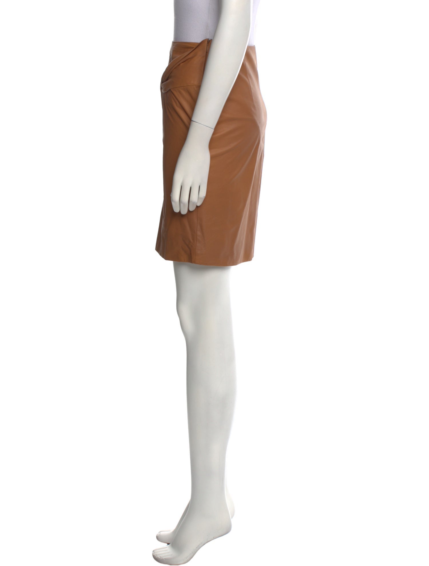 3.1 Phillip Lim Lamb Leather Knee-Length Skirt