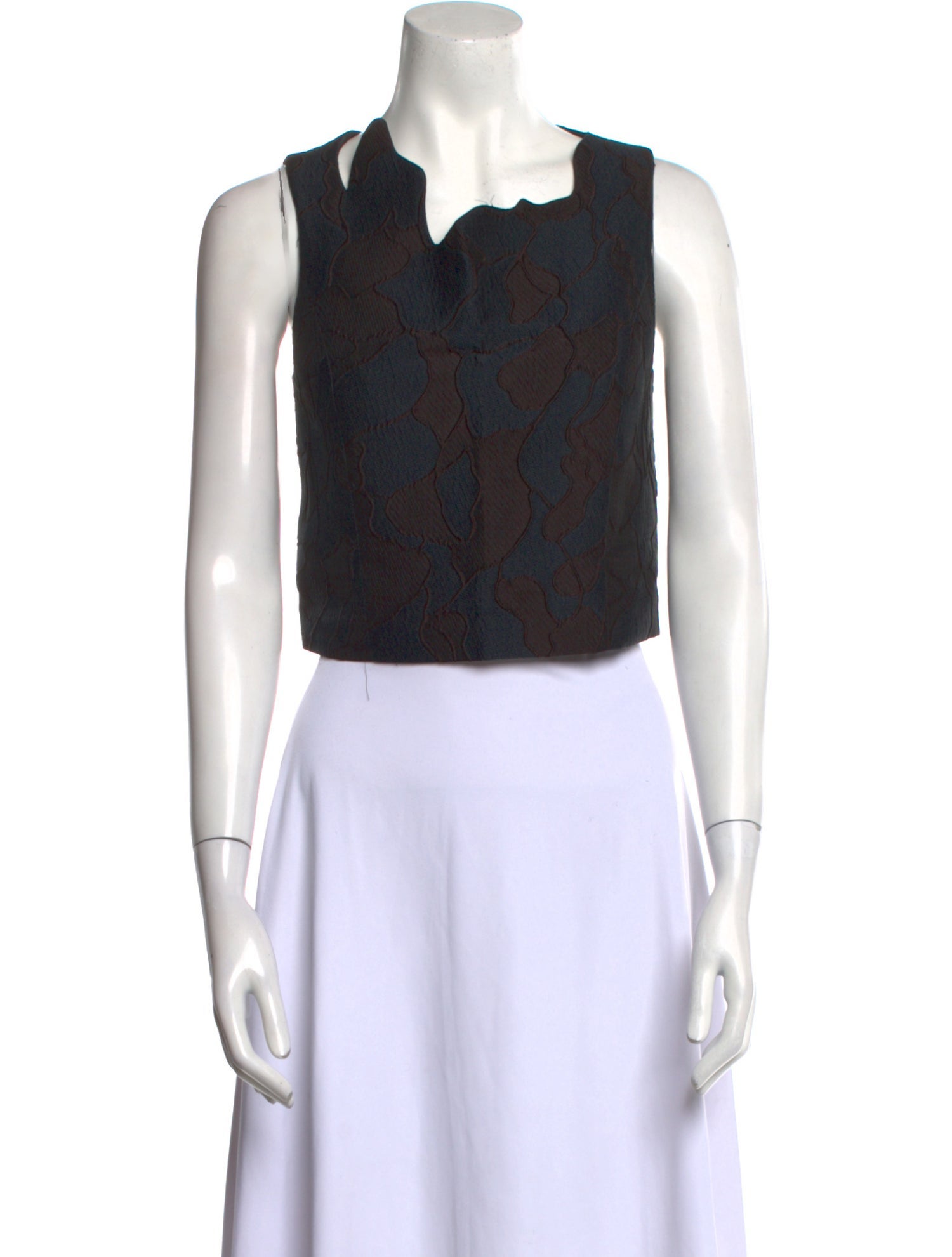 3.1 Phillip Lim Floral Print Square Neckline Crop Top