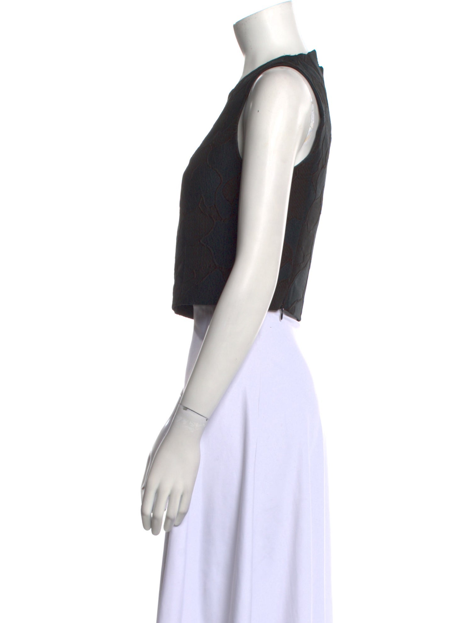 3.1 Phillip Lim Floral Print Square Neckline Crop Top