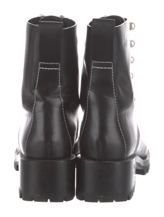 3.1 Phillip Lim Faux Pearl Accents Leather Combat Boots