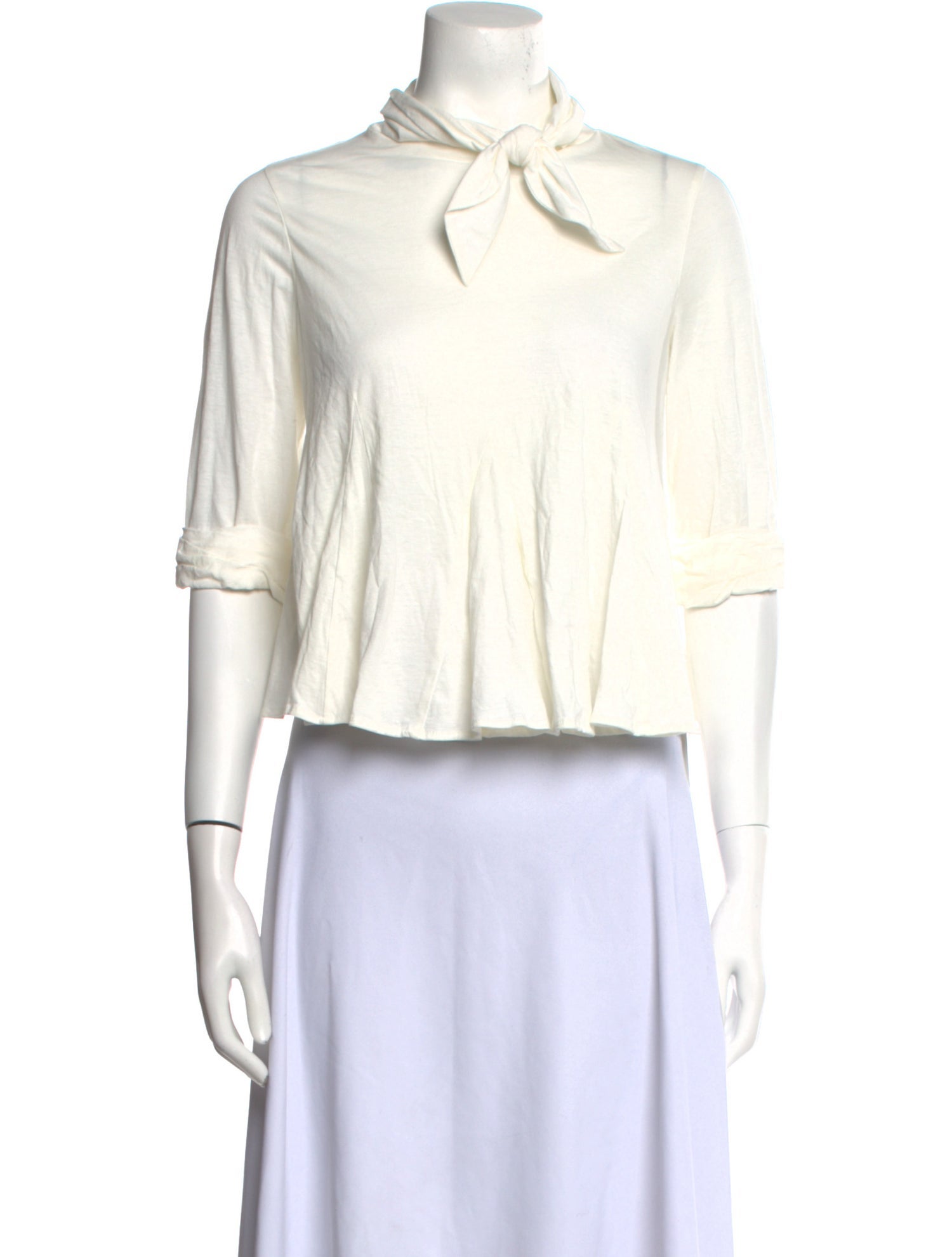 3.1 Phillip Lim Mock Neck Three-Quarter Sleeve Crop Top w/ Tags