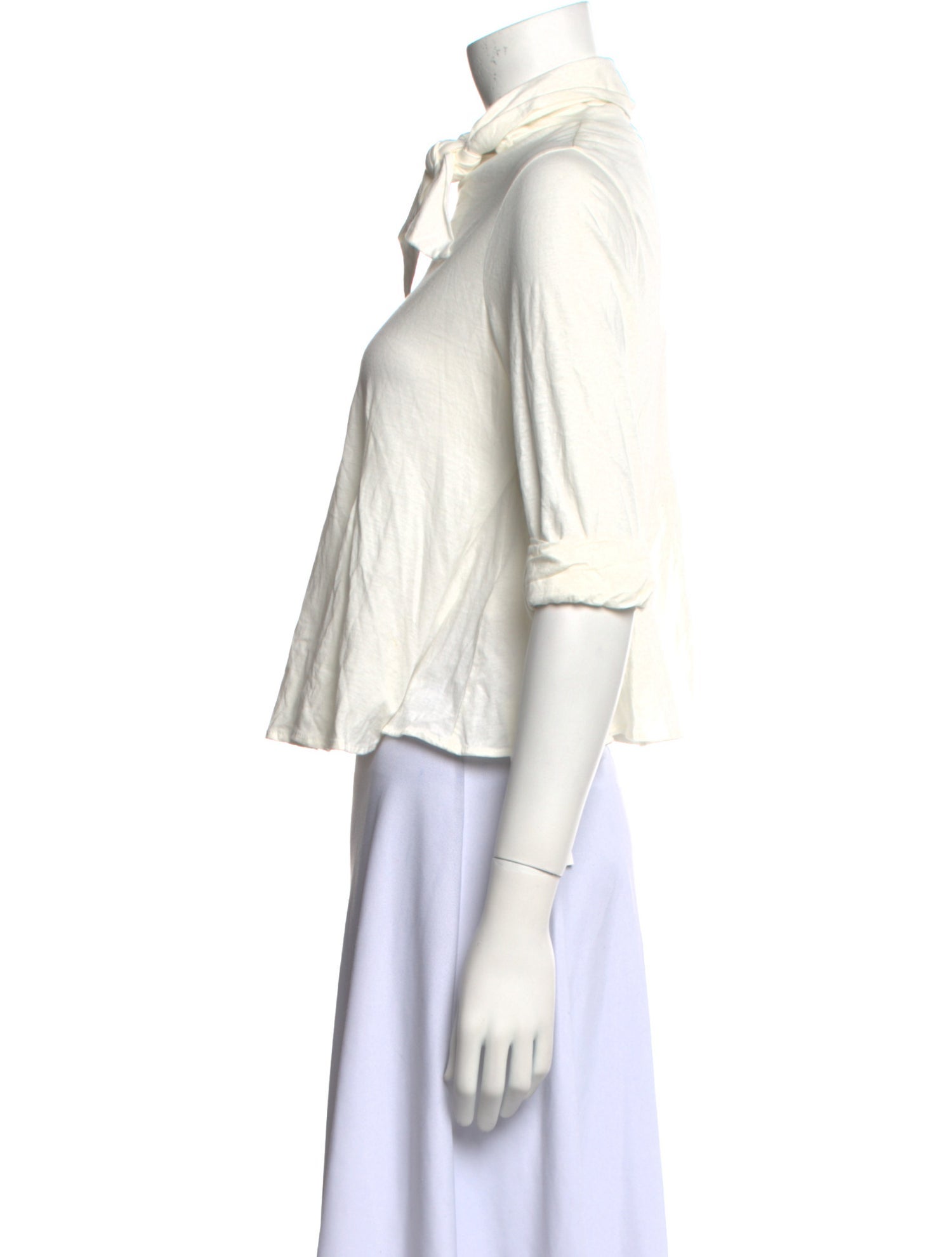 3.1 Phillip Lim Mock Neck Three-Quarter Sleeve Crop Top w/ Tags