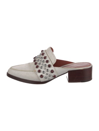 3.1 Phillip Lim Leather Studded Accents Mules