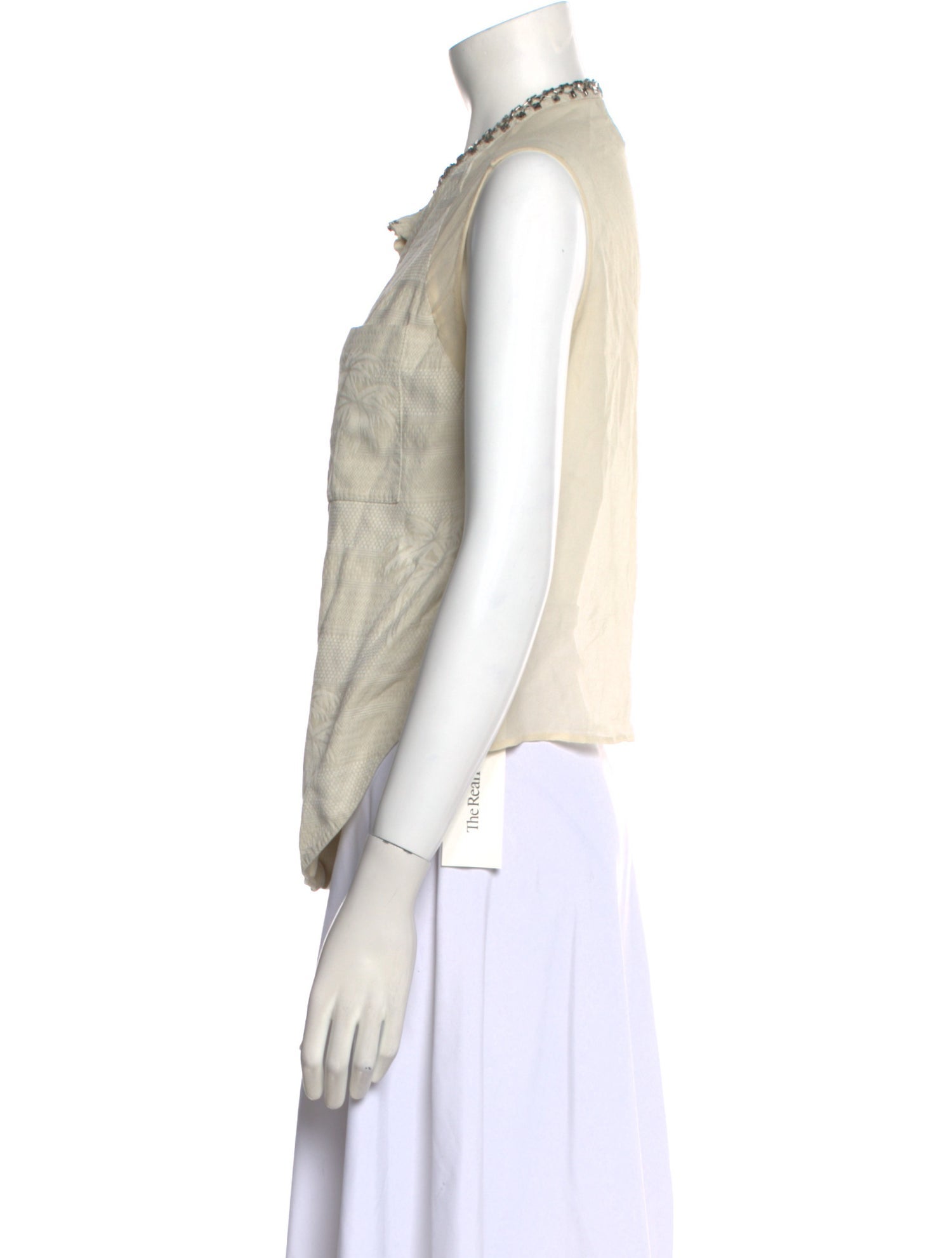 3.1 Phillip Lim Silk Sleeveless Button-Up Top