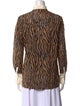 3.1 Phillip Lim Animal Print Long Sleeve Button-Up Top