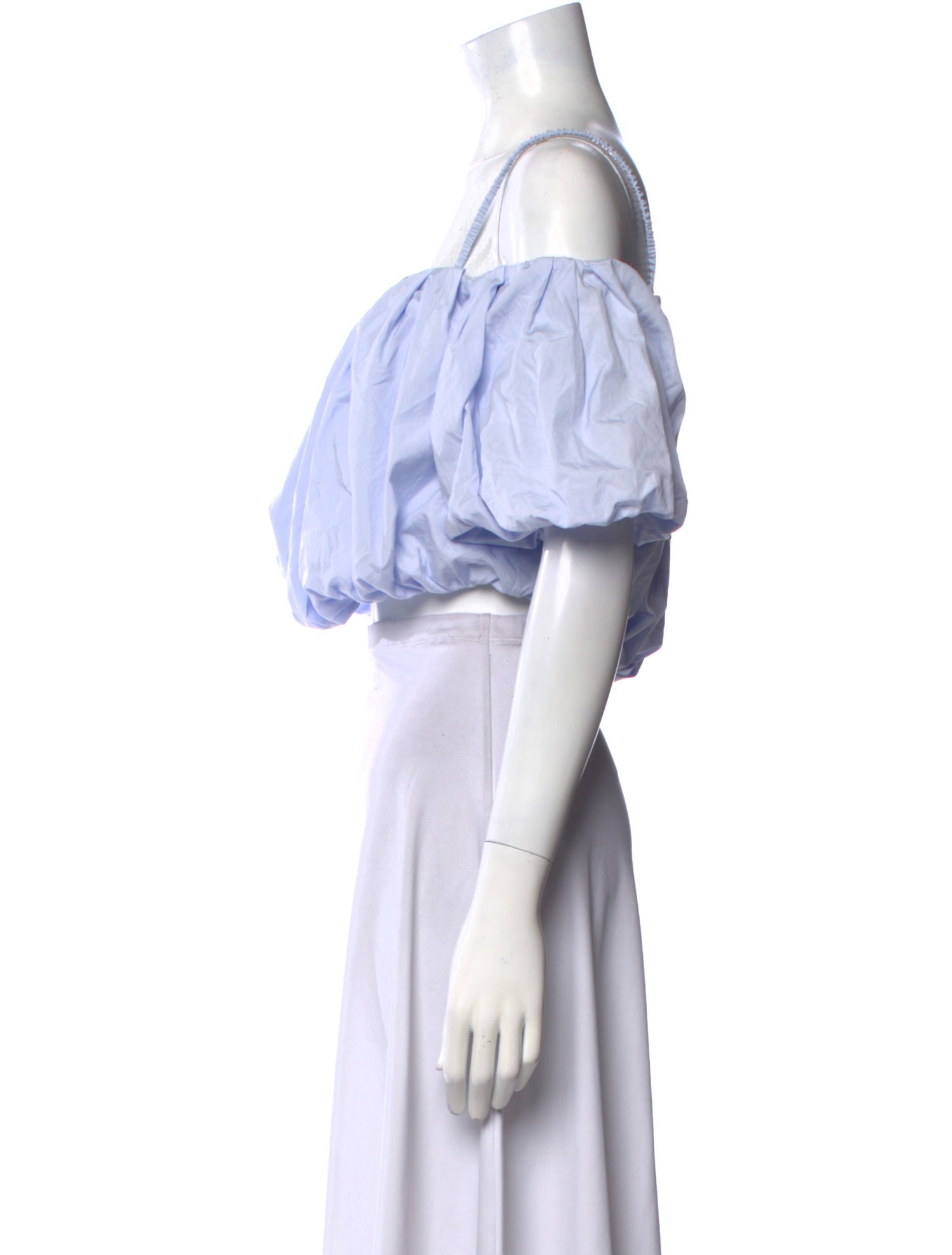 3.1 Phillip Lim Off-The-Shoulder Short Sleeve Crop Top