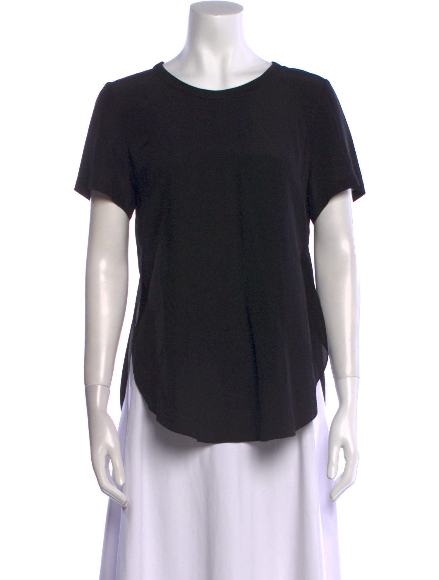 3.1 Phillip Lim Silk Scoop Neck T-Shirt